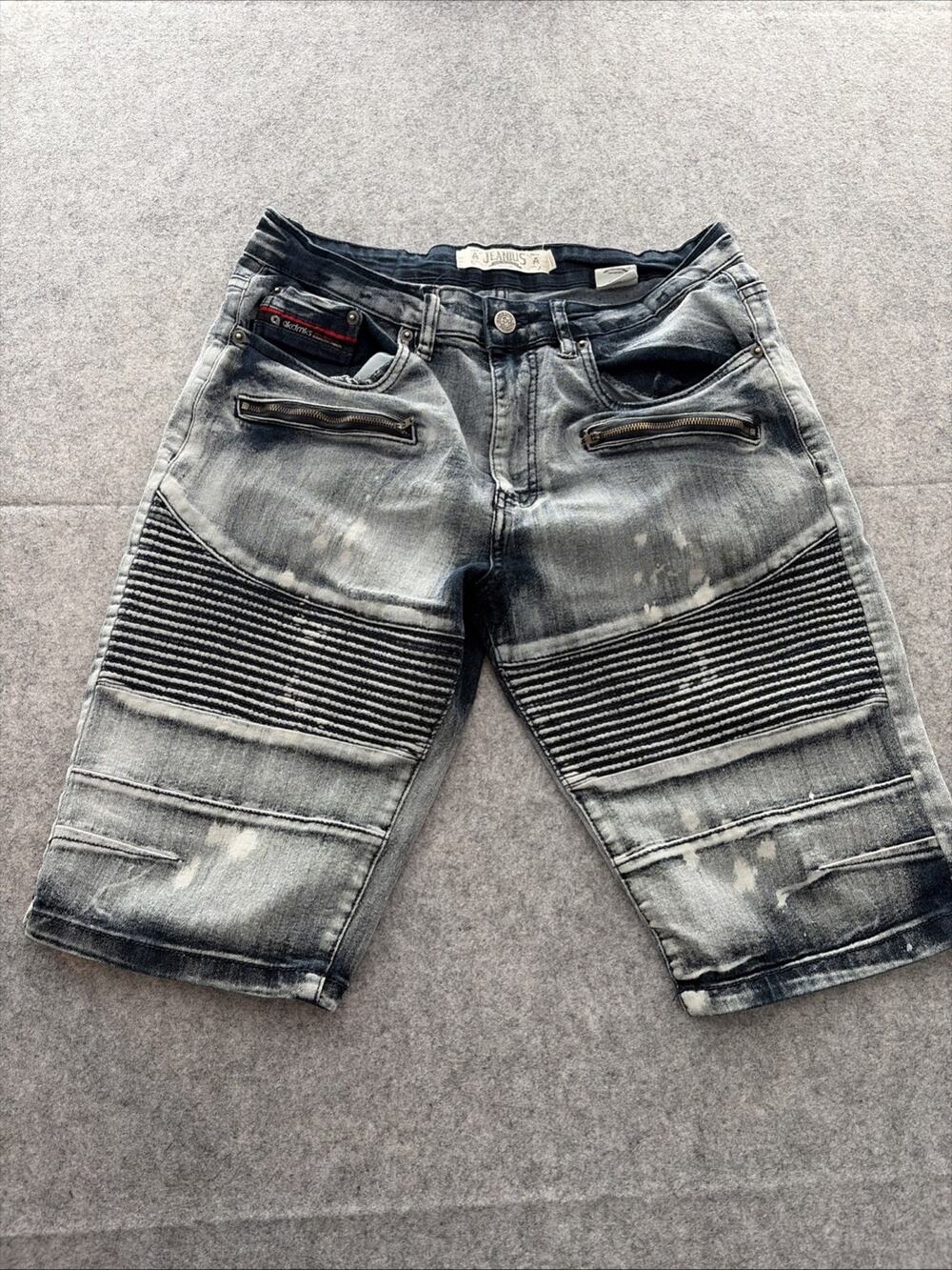 akademiks jeanius jeans Y2K Shorts size 10/30